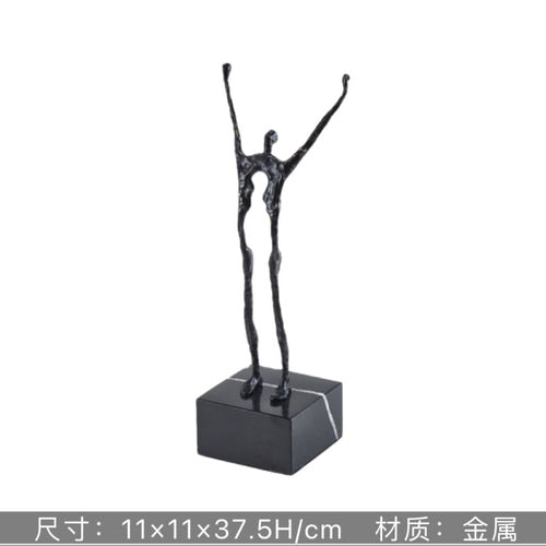 Abstract Creative Sculpture Balance Figure Art Ornaments Home Room Entrance Study Decorative Multi-Person Seesaw Statue acacuss