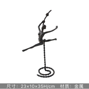 Abstract Creative Sculpture Balance Figure Art Ornaments Home Room Entrance Study Decorative Multi-Person Seesaw Statue acacuss