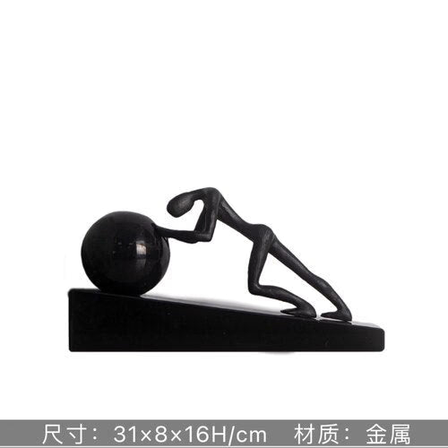 Abstract Creative Sculpture Balance Figure Art Ornaments Home Room Entrance Study Decorative Multi-Person Seesaw Statue acacuss