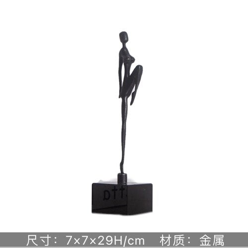 Abstract Creative Sculpture Balance Figure Art Ornaments Home Room Entrance Study Decorative Multi-Person Seesaw Statue acacuss