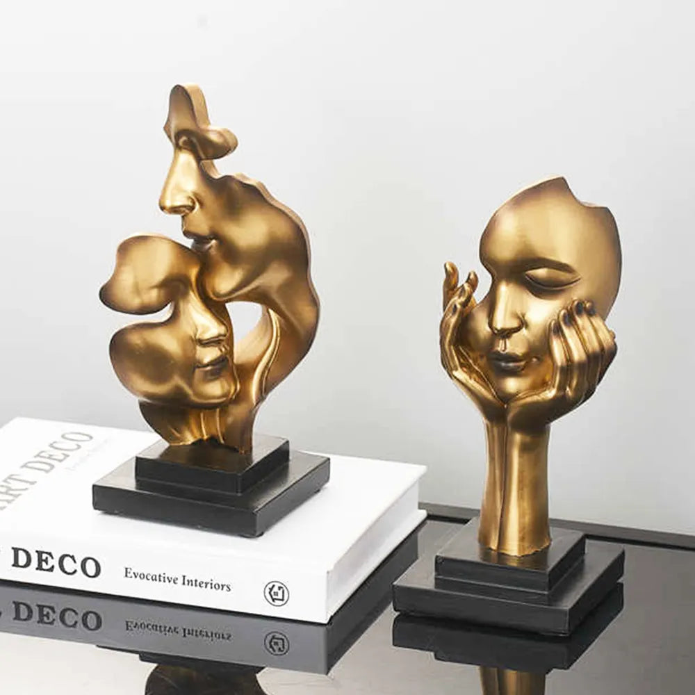 Abstract Face Statue Sculptures and Figurines Decoration Nodic Home Decor Luxury Living Room Decoration Figurines for Interior acacuss