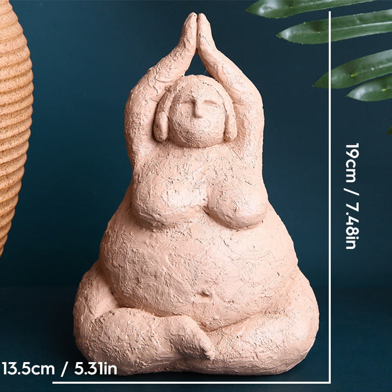 Abstract Fat Lady Figurines Art Yoga Plump Women Statues Resin Female Character Tabletop Decor Crafts Home Decoration Ornaments acacuss
