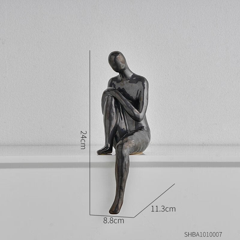 Abstract Figures Decoration Nordic Style Modern Art Figurines Ornaments Home Living Room Bedroom Figure Sculpture Art Decoration acacuss
