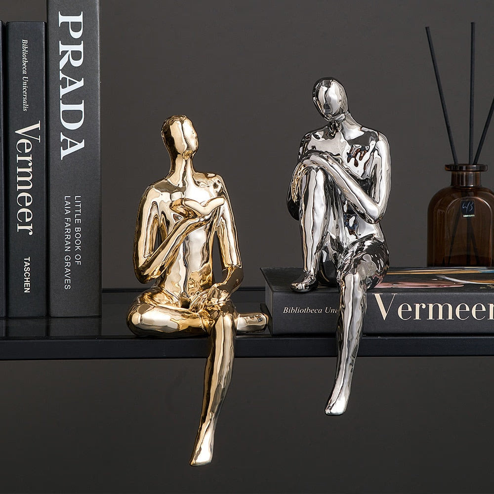 Abstract Figures Decoration Nordic Style Modern Art Figurines Ornaments Home Living Room Bedroom Figure Sculpture Art Decoration acacuss