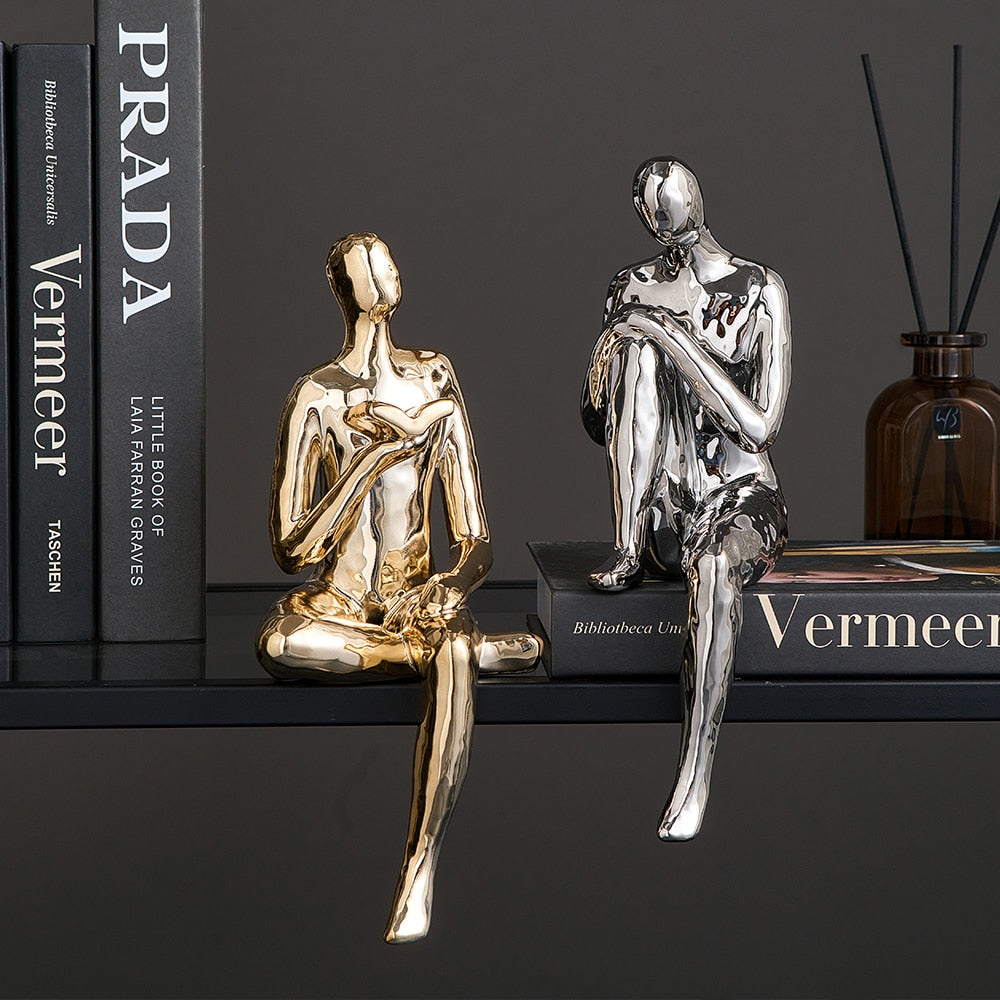 Abstract Figures Decoration Nordic Style Modern Art Figurines Ornaments Home Living Room Bedroom Figure Sculpture Art Decoration acacuss