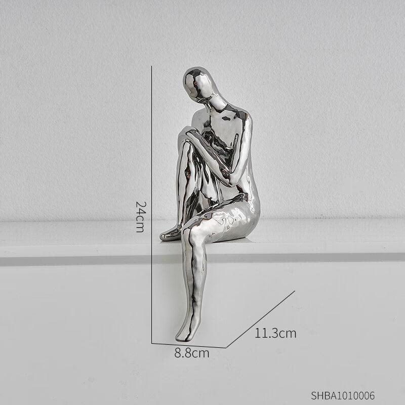 Abstract Figures Decoration Nordic Style Modern Art Figurines Ornaments Home Living Room Bedroom Figure Sculpture Art Decoration acacuss