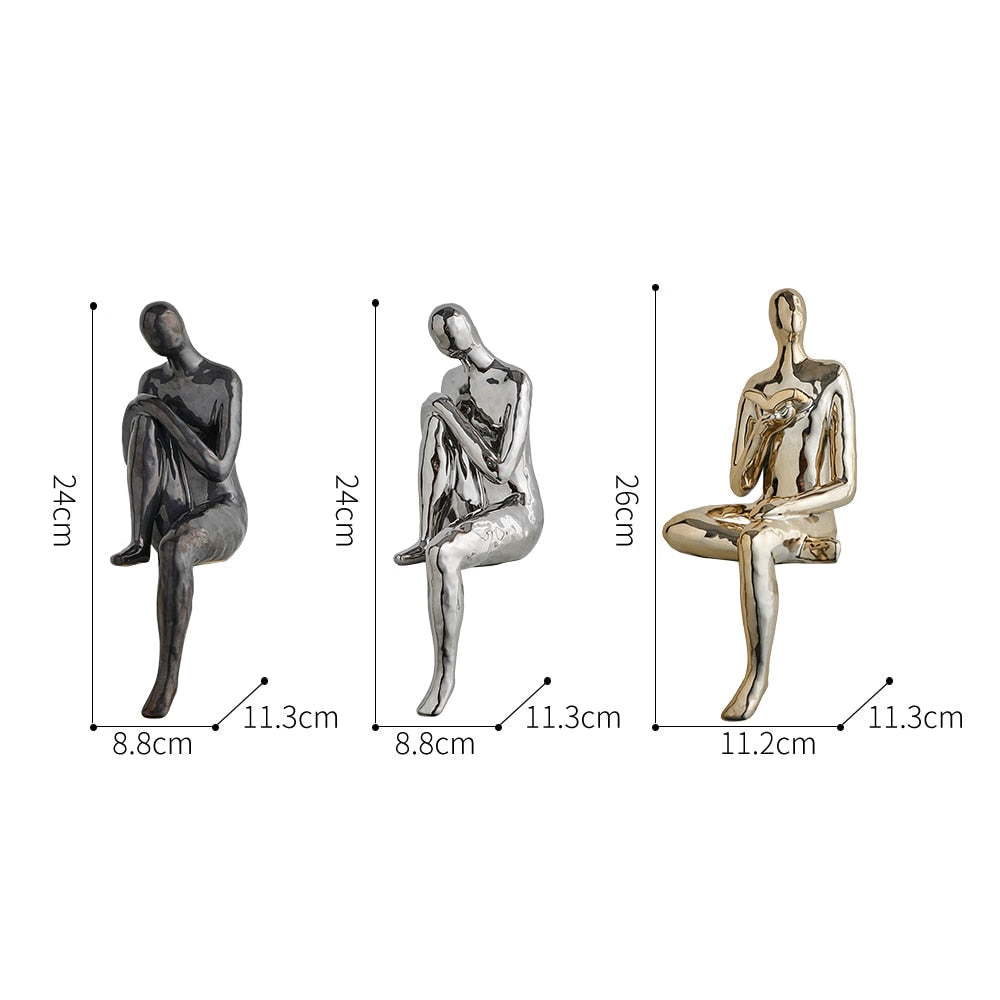 Abstract Figures Decoration Nordic Style Modern Art Figurines Ornaments Home Living Room Bedroom Figure Sculpture Art Decoration acacuss