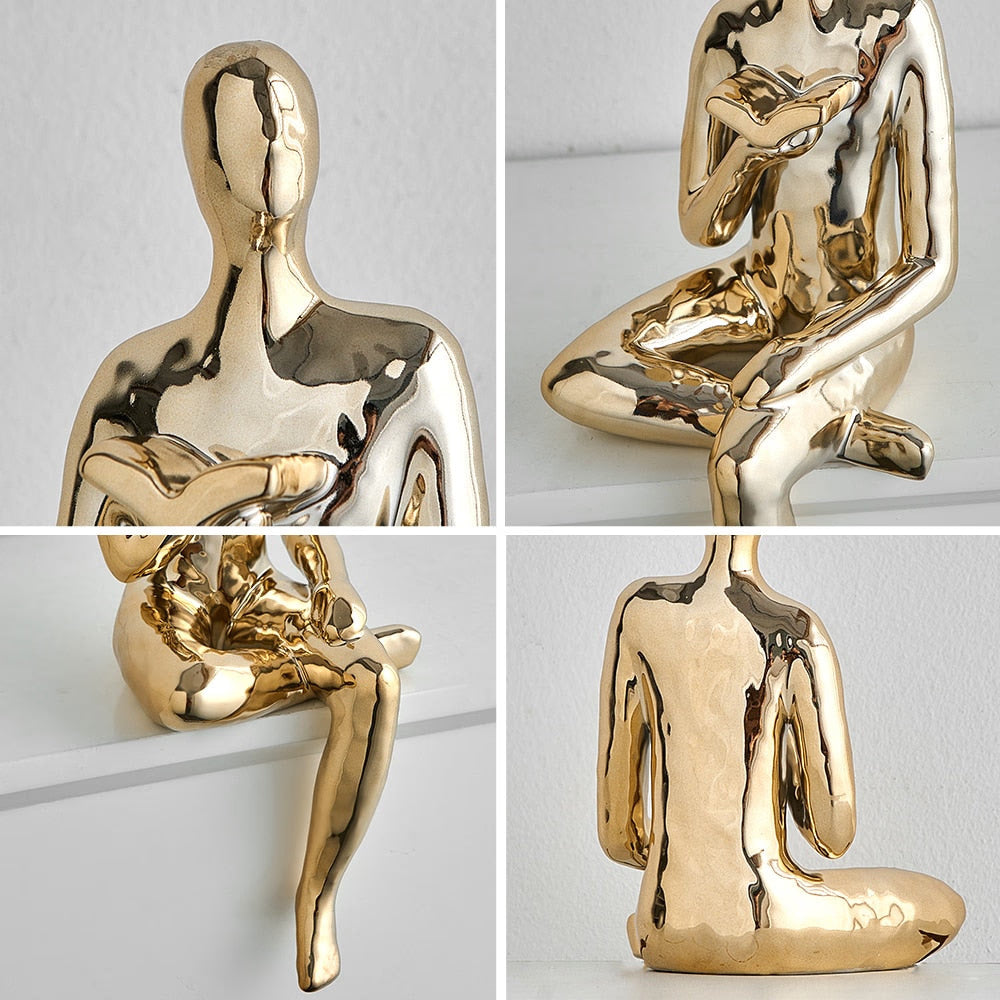 Abstract Figures Decoration Nordic Style Modern Art Figurines Ornaments Home Living Room Bedroom Figure Sculpture Art Decoration acacuss