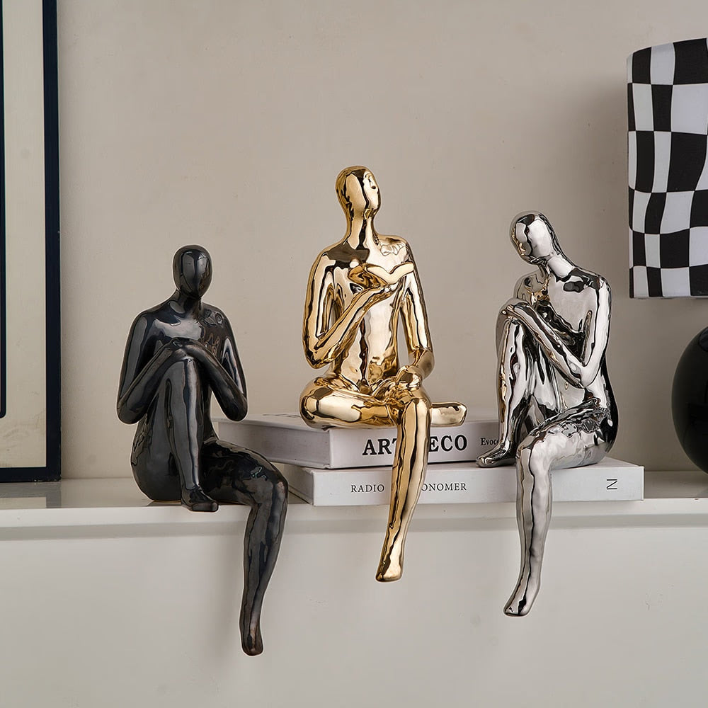 Abstract Figures Decoration Nordic Style Modern Art Figurines Ornaments Home Living Room Bedroom Figure Sculpture Art Decoration acacuss