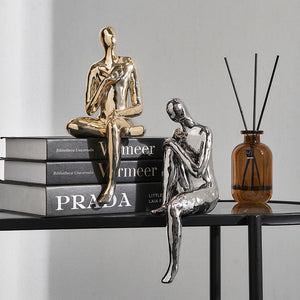 Abstract Figures Decoration Nordic Style Modern Art Figurines Ornaments Home Living Room Bedroom Figure Sculpture Art Decoration acacuss