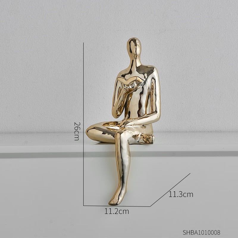 Abstract Figures Decoration Nordic Style Modern Art Figurines Ornaments Home Living Room Bedroom Figure Sculpture Art Decoration acacuss