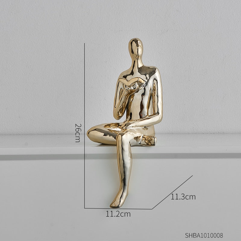 Abstract Figures Decoration Nordic Style Modern Art Figurines Ornaments Home Living Room Bedroom Figure Sculpture Art Decoration acacuss