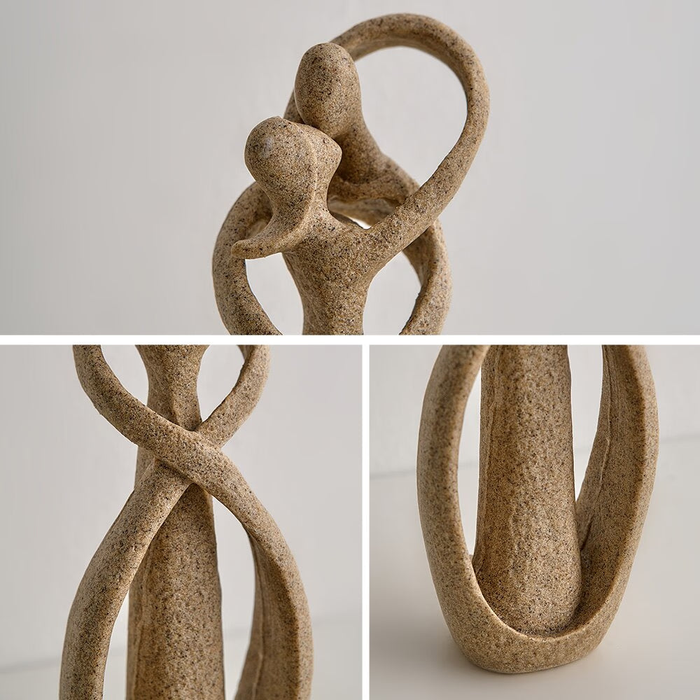 Abstract Figurine Folk Art Style Home Decoration Resin Couple Sculpture Decorative Living Room Table Ornaments Interior Statue acacuss