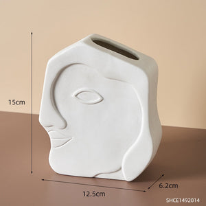 Abstract Human Face Vases Ceramic Crafts Home Decoration Accessories Living Room Table Ornaments Hydroponic Vases Garden Decor acacuss