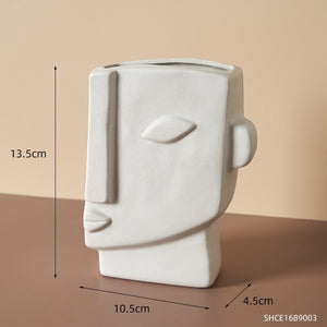 Abstract Human Face Vases Ceramic Crafts Home Decoration Accessories Living Room Table Ornaments Hydroponic Vases Garden Decor acacuss