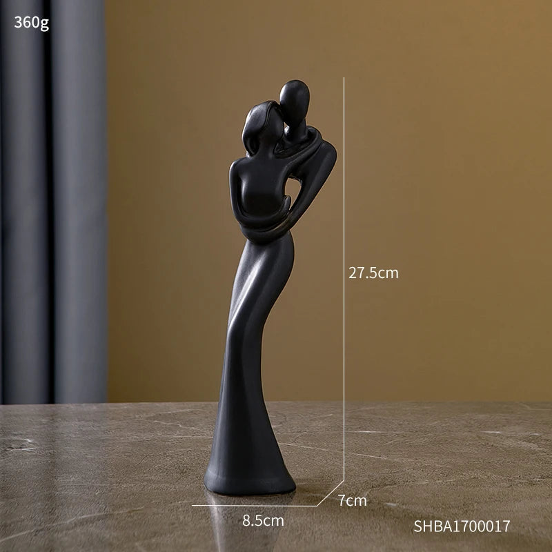 Abstract Statuette Modern Art Home Desk Resin Figurine Decoration Ornaments for Interior Room Couple Figurines Sculptures Crafts acacuss