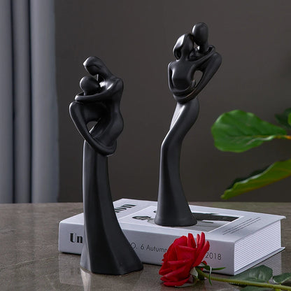 Abstract Statuette Modern Art Home Desk Resin Figurine Decoration Ornaments for Interior Room Couple Figurines Sculptures Crafts acacuss
