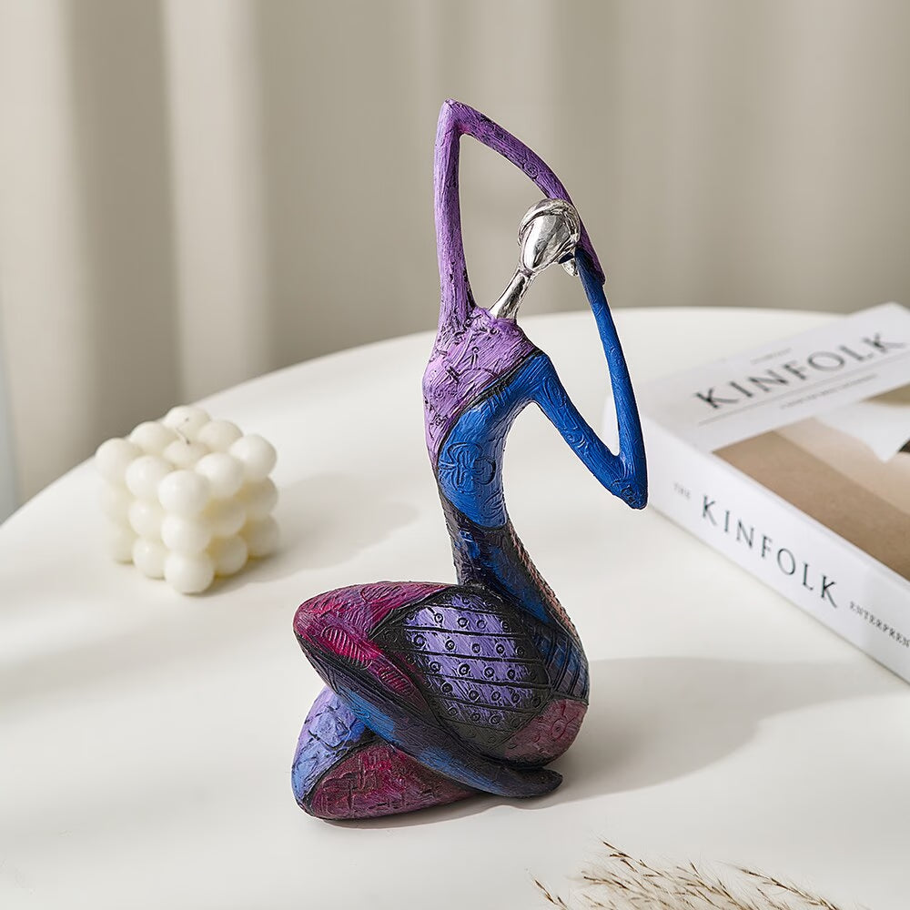 Abstract art figure ornaments Aesthetic living room decor Resin sculpture Women figures statue National Style Decoration Home acacuss