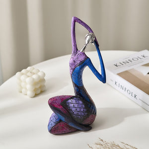 Abstract art figure ornaments Aesthetic living room decor Resin sculpture Women figures statue National Style Decoration Home acacuss