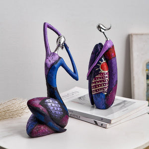 Abstract art figure ornaments Aesthetic living room decor Resin sculpture Women figures statue National Style Decoration Home acacuss
