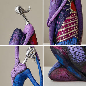 Abstract art figure ornaments Aesthetic living room decor Resin sculpture Women figures statue National Style Decoration Home acacuss