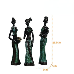 African Figures Ornaments Home Decoration Accessories Craft Statue Bedroom Decoration Living Room Decoration Simulation 3pcs/set acacuss