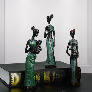 African Figures Ornaments Home Decoration Accessories Craft Statue Bedroom Decoration Living Room Decoration Simulation 3pcs/set acacuss
