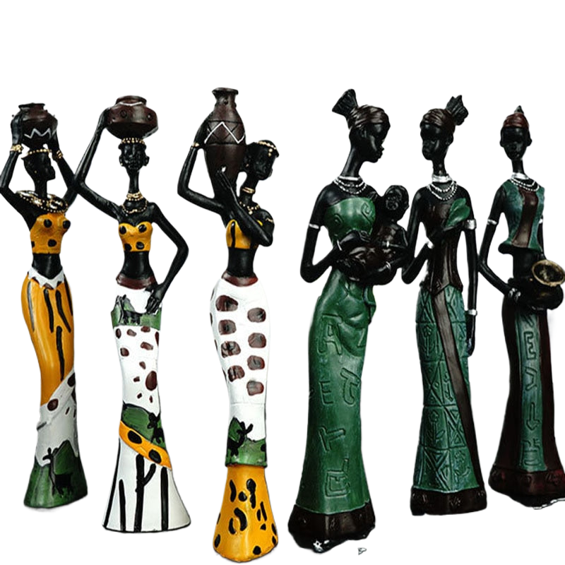 African Figures Ornaments Home Decoration Accessories Craft Statue Bedroom Decoration Living Room Decoration Simulation 3pcs/set acacuss