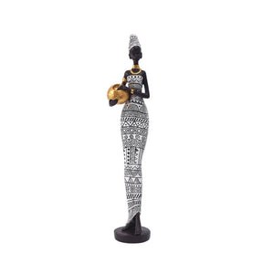 African Sculpture 16.34in Women Tribal Lady Figurine Statue Decor Collectible Art Piece Ornaments Home Office Decor Dropshipping acacuss