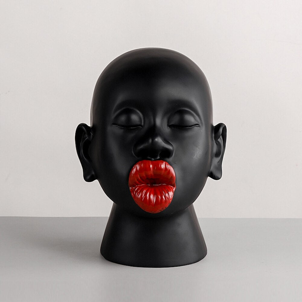 African Woman Sculptures Home Decor New Classical Style Living Room Cabinet Ornament Resin Crafts Office Desktop Accessories acacuss