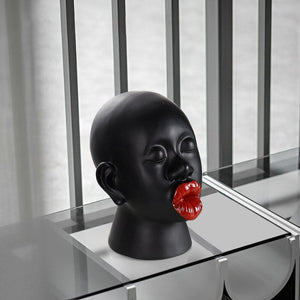 African Woman Sculptures Home Decor New Classical Style Living Room Cabinet Ornament Resin Crafts Office Desktop Accessories acacuss