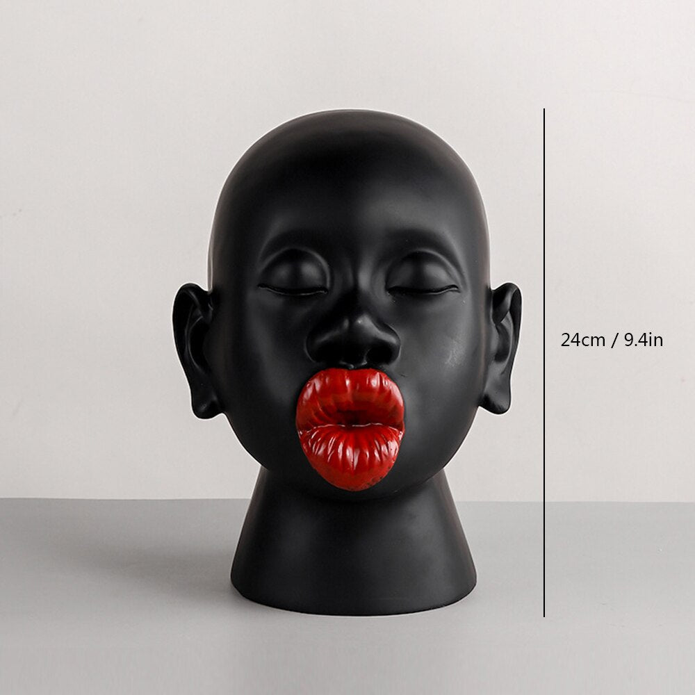 African Woman Sculptures Home Decor New Classical Style Living Room Cabinet Ornament Resin Crafts Office Desktop Accessories acacuss