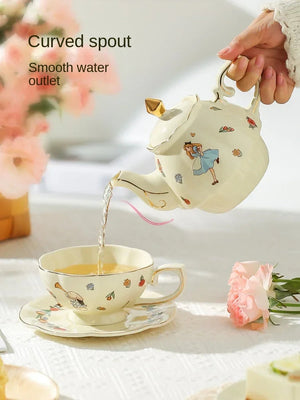 Alice Tea Pot and Tea Set for Best Friends Advanced Birthday Gift for Girls' New Wedding and Moving Home Gift acacuss