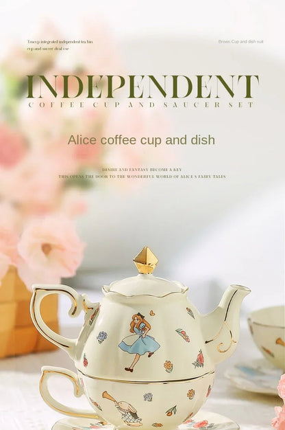 Alice Tea Pot and Tea Set for Best Friends Advanced Birthday Gift for Girls' New Wedding and Moving Home Gift acacuss