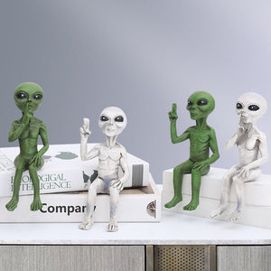 Alien Statue Outdoor Space Alien Ornaments Garden Resin Statue Figurine Home Decoration Garden Yard Decoration Miniatures acacuss