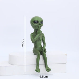 Alien Statue Outdoor Space Alien Ornaments Garden Resin Statue Figurine Home Decoration Garden Yard Decoration Miniatures acacuss