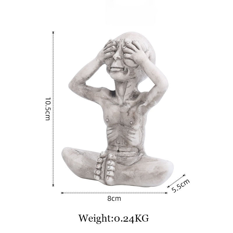 Alien Statue Outdoor Space Alien Ornaments Garden Resin Statue Figurine Home Decoration Garden Yard Decoration Miniatures acacuss