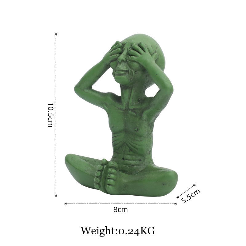 Alien Statue Outdoor Space Alien Ornaments Garden Resin Statue Figurine Home Decoration Garden Yard Decoration Miniatures acacuss