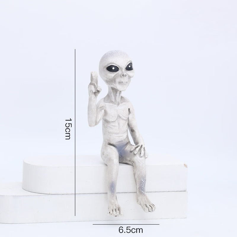 Alien Statue Outdoor Space Alien Ornaments Garden Resin Statue Figurine Home Decoration Garden Yard Decoration Miniatures acacuss