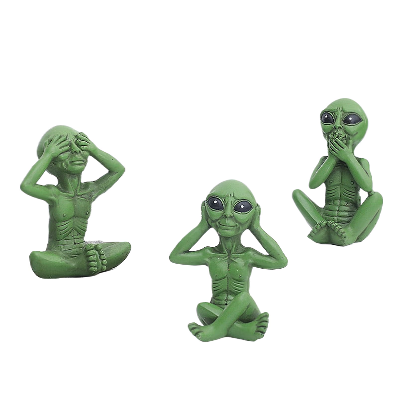 Alien Statue Outdoor Space Alien Ornaments Garden Resin Statue Figurine Home Decoration Garden Yard Decoration Miniatures acacuss