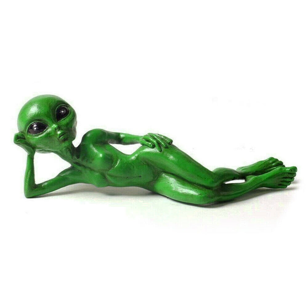 Alien Statue Outdoor Space Alien Ornaments Garden Resin Statue Figurine Home Decoration Garden Yard Decoration Miniatures acacuss