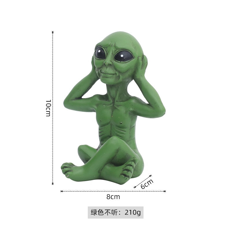 Alien Statue Outdoor Space Alien Ornaments Garden Resin Statue Figurine Home Decoration Garden Yard Decoration Miniatures acacuss