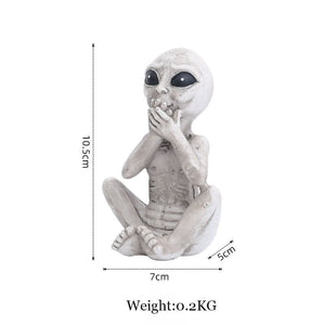 Alien Statue Outdoor Space Alien Ornaments Garden Resin Statue Figurine Home Decoration Garden Yard Decoration Miniatures acacuss