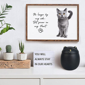 Always Remember Classic Souvenir Pet Cat Dog Ceramics Ashes Funeral Urn (4.7"*4.3"/Under 70 pounds/Black Cat) acacuss