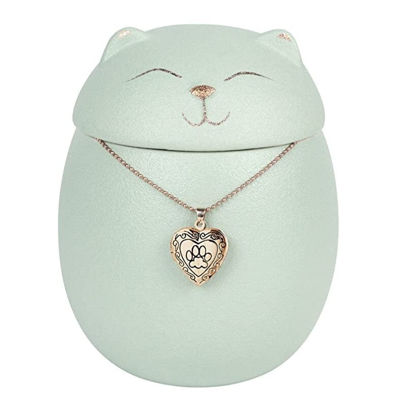 Always Remember Classic Souvenir Pet Cat Dog Ceramics Ashes Funeral Urn (4.7"*4.3"/Under 70 pounds/Black Cat) acacuss