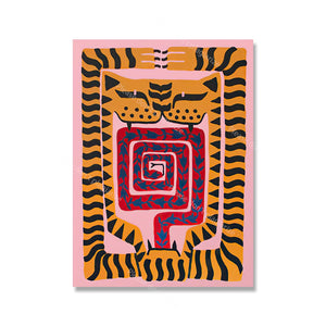 Ancient Egypt Colorful Abstract Boho Poster Tiger Leopard Figure Wall Art Prints Canvas Painting Decor Pictures For Living Room acacuss