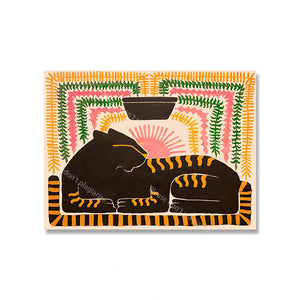 Ancient Egypt Colorful Abstract Boho Poster Tiger Leopard Figure Wall Art Prints Canvas Painting Decor Pictures For Living Room acacuss