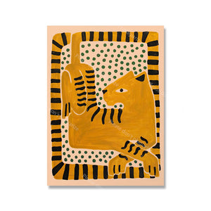 Ancient Egypt Colorful Abstract Boho Poster Tiger Leopard Figure Wall Art Prints Canvas Painting Decor Pictures For Living Room acacuss