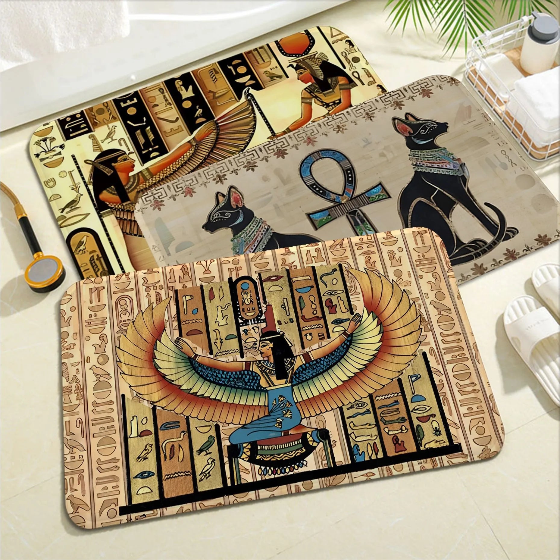 Ancient Egypt Egyptian Door Mat Nordic Style Bedroom Living Room Doormat Home Balcony Anti-Slip Alfombra acacuss