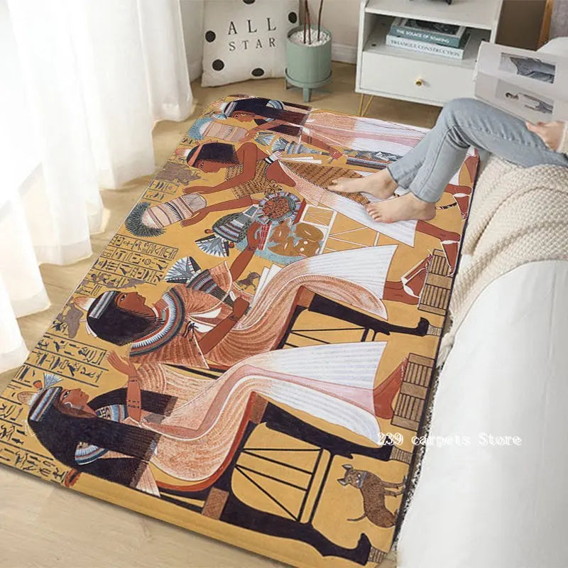 Ancient Egypt Print Hallway Carpet Nordic Style Home Doormat Bathroom-Toilet Mats Bedroom Modern Home Decor acacuss